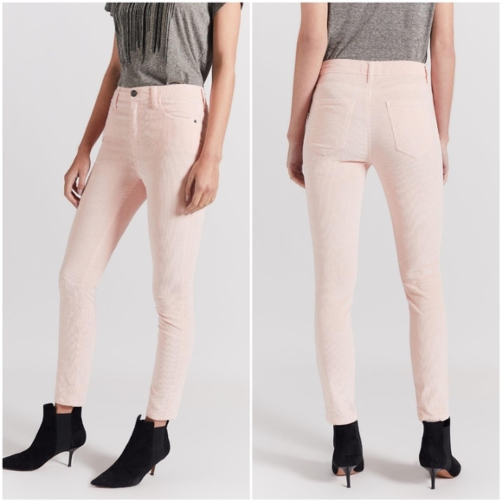 Current/Elliott High-Rise Skinny Ankle Jeans Pink